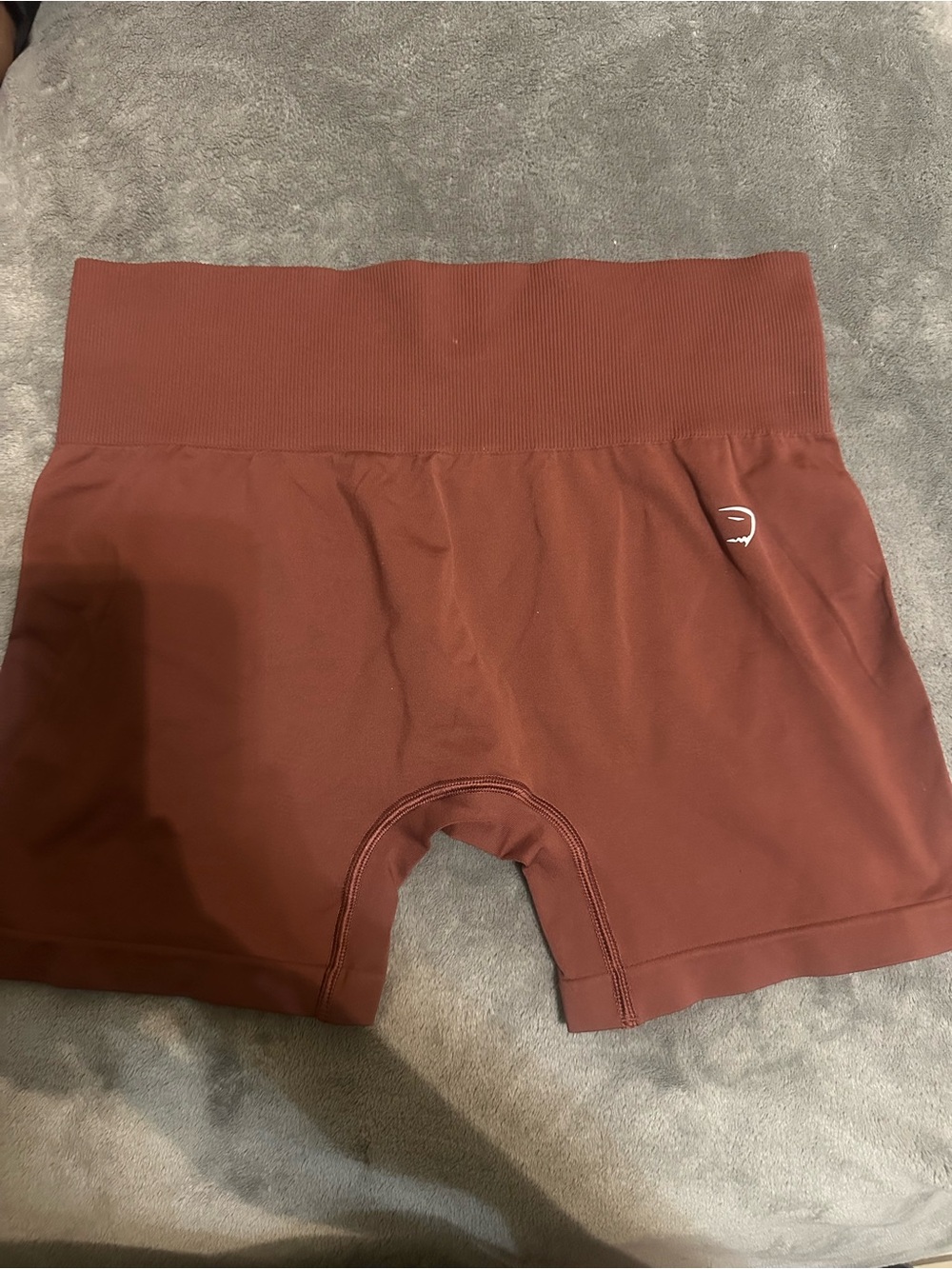 Gymshark Seamless High-Waist Bike Shorts - Rust Brown
